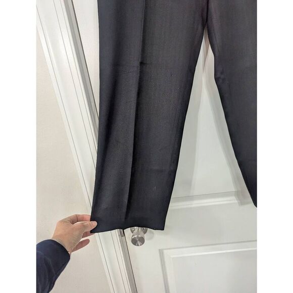 Tommy Bahama Silk Pants women's size 10 black vintage tapered high waist - Picture 4 of 5